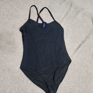 NWT Ocean Blues Black One Piece Swimsuit With Adjustable Straps XL